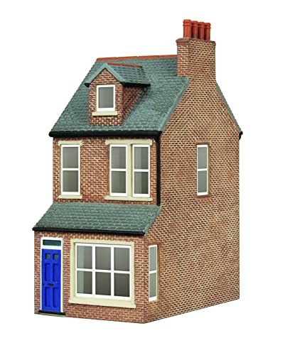 Hornby R7351 Gebäude, viktorianisches Ende des Reihenhauses, rechtes Ende Modelleisenbahn-Dioramagebäude von Hornby