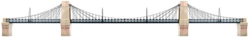 Große Hängebrücke, 1372 x 80 millimeter, Braun von Hornby