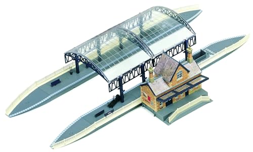 Hornby R8009 OO Gauge Station Terminus – Modelleisenbahnzubehör, Miniatur-Diorama-Landschaft für Hornby Train Sets – Lebensechtes Bahnhofs-Terminus-Modell – Maßstab 1:76, Grau Hornby R8009 OO Gauge Station Terminus – Modelleisenbahnzubehör, Miniatur-Diorama-Landschaft für Hornby Train Sets – Lebensechtes Bahnhofs-Terminus-Modell – Maßstab 1:76, Grau von Hornby