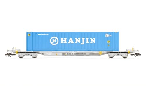 Hornby TT:120 TT6027 TOUAX, Sffgmss IFA-Wagen mit 45-Fuß-Container „HANJIN“ – Güterwagen der Epoche 11 von Hornby