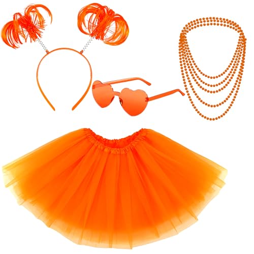 Horolam 80er Jahre Kostüm Outfits Zubehör Set für Mädchen Frauen 1980er Jahre Fancy Party Kostüm Zubehör Set mit Tüll Tutu Rock Herz Sonnenbrille Halskette Stirnband für Retro Thema Party Cosplay Horolam 80er Jahre Kostüm Outfits Zubehör Set für Mädchen Frauen 1980er Jahre Fancy Party Kostüm Zubehör Set mit Tüll Tutu Rock Herz Sonnenbrille Halskette Stirnband für Retro Thema Party Cosplay von Horolam