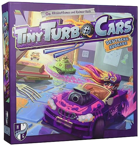 Tiny Turbo Cars | Horrible Guild |Deutsch | Brettspiel für 2-4 Personen | ab 8 Jahren von Horrible Guild