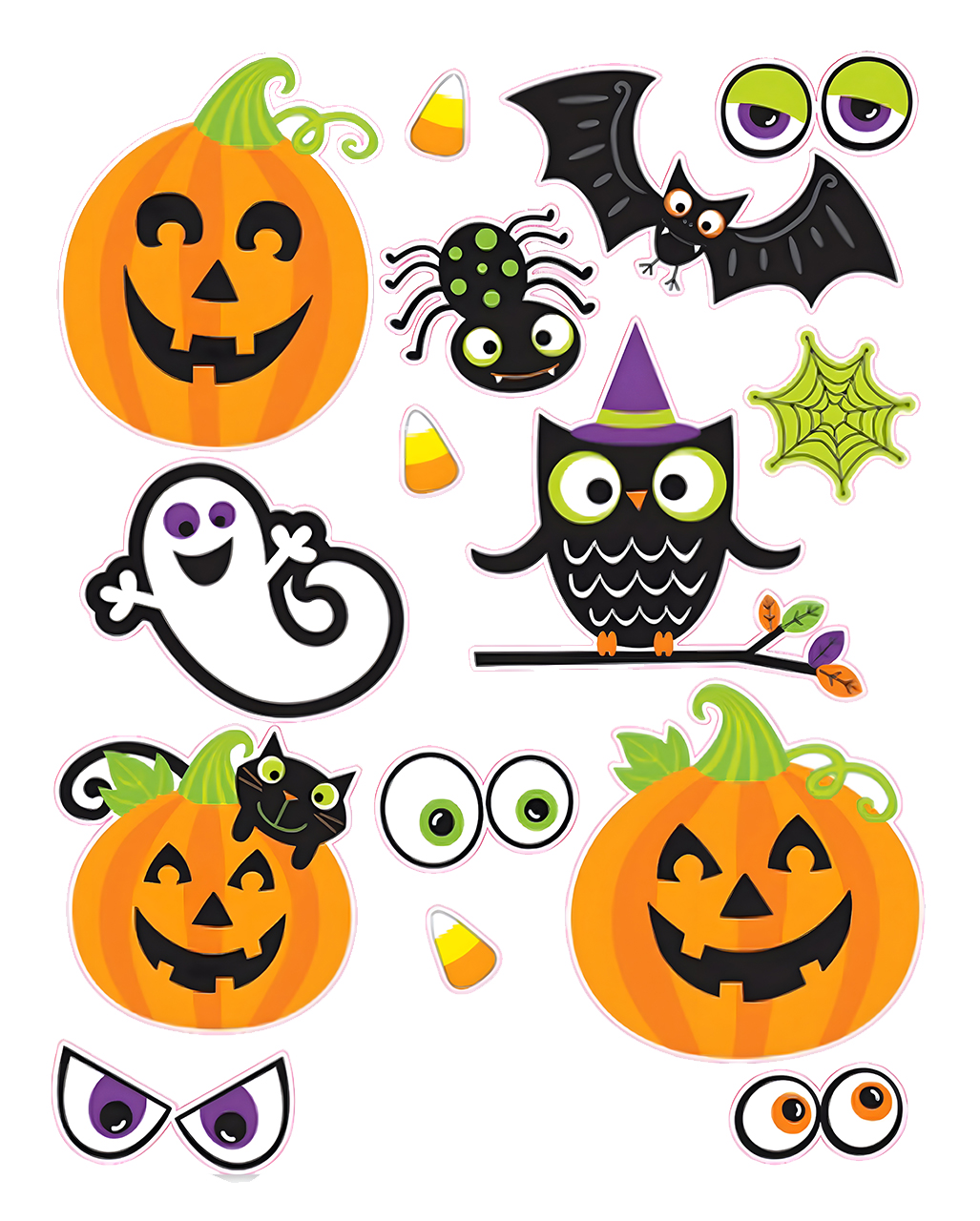 15-tlg. Kinderfreundliche Halloween Sticker von Horror-Shop.com