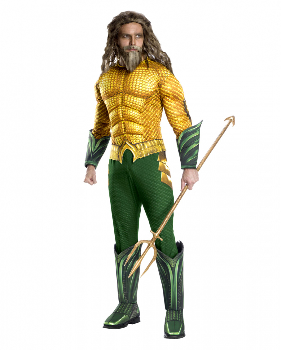 Aquaman Muskel Herrenkostüm Deluxe für Superhelden XL 56-58 von Horror-Shop.com