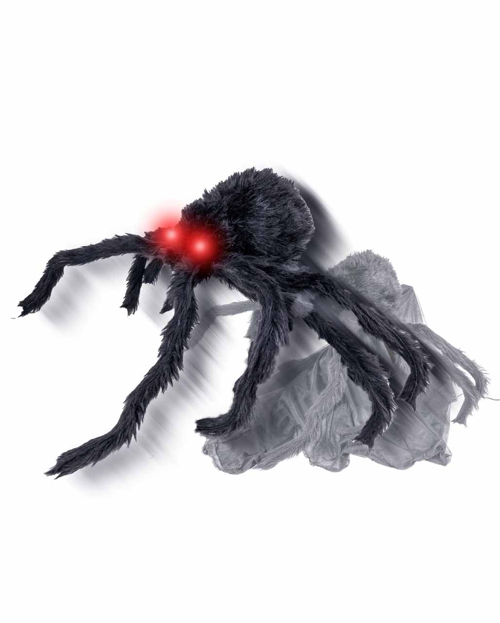 Attackierende Schwarze Spinne Halloween Animatronic ➤ von Horror-Shop.com