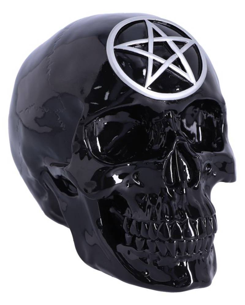Black Magic Totenkopf 19,5cm  Gothic Wohndeko von Horror-Shop.com