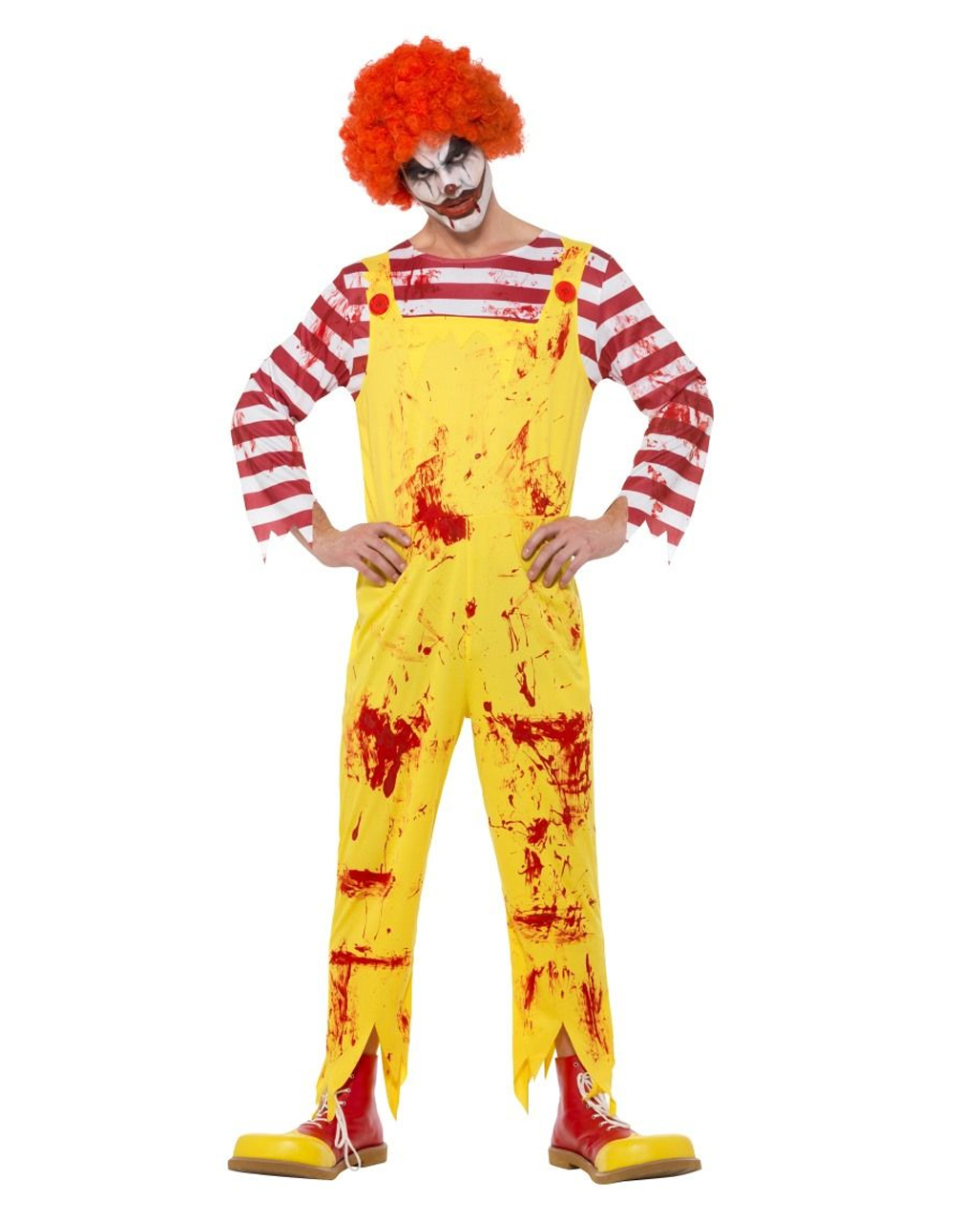 Blutiger Killer Clown Kostüm für Halloween L von Horror-Shop.com