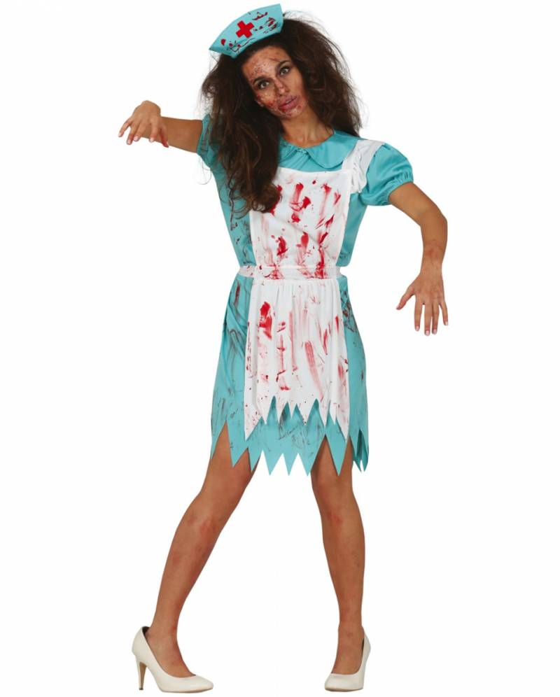 Blutiges Zombie Krankenschwester Kostüm M