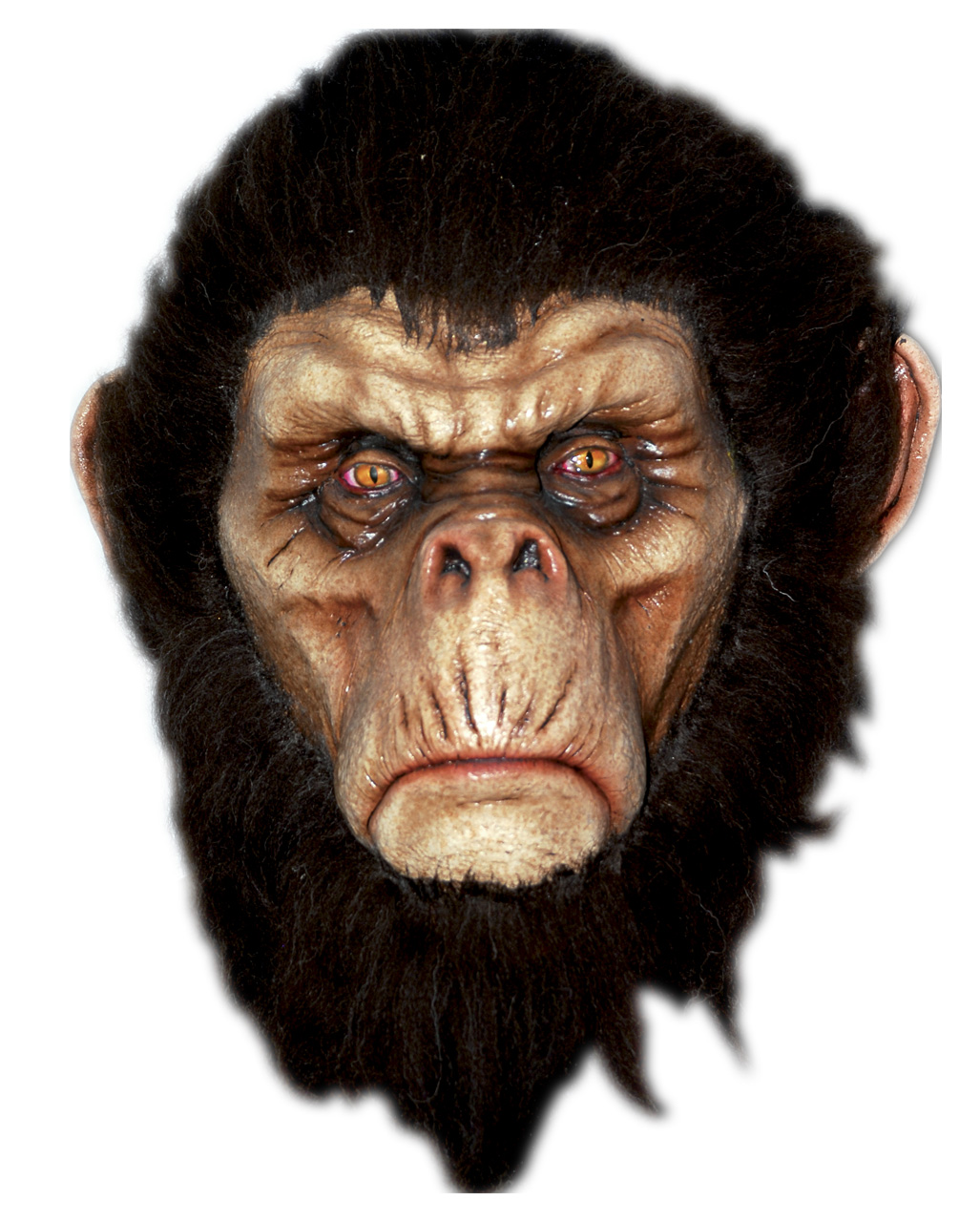 Böser Schimpanse Maske braun  Affen Maske online kaufen von Horror-Shop.com