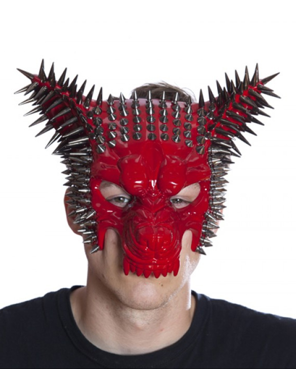 Burning Man Spike Wolf Maske Rot  JETZT bestellen! von Horror-Shop.com