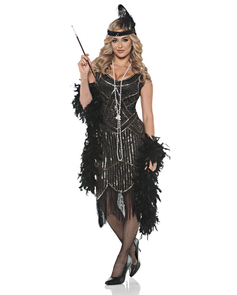 Charleston Gatsby Girl Kostüm für Halloween XL von Horror-Shop.com