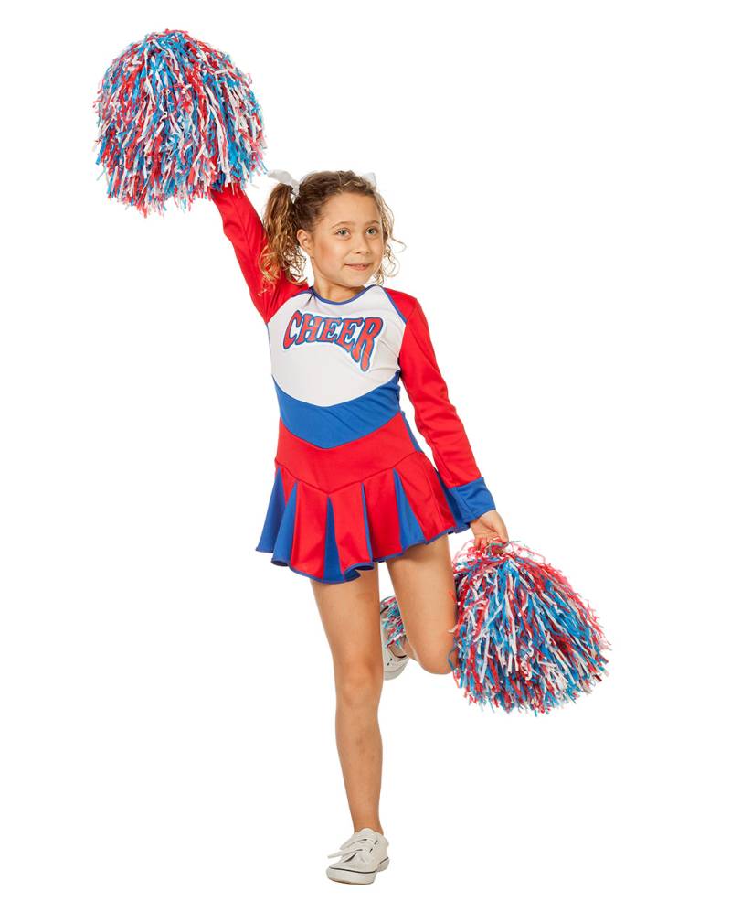 Cheerleader Kinder Kostüm rot-blau Cheerleader Kinder Kostüm rot-blau