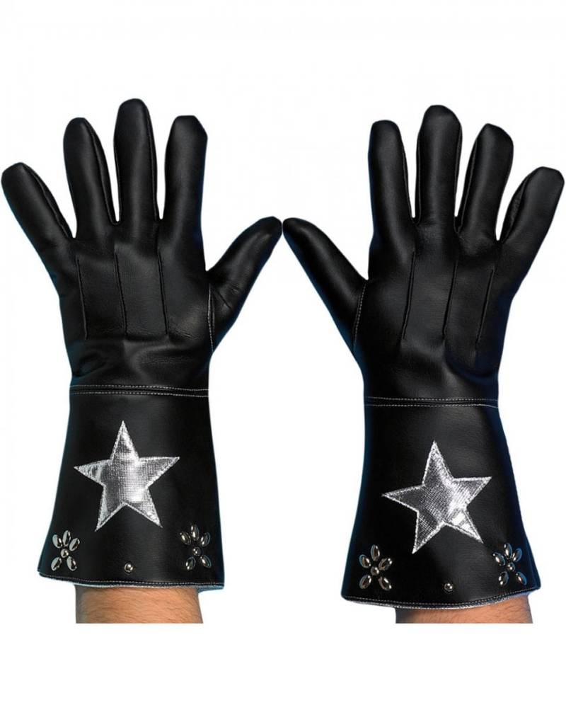 Cowboy Handschuhe schwarz-silber Cowboy Handschuhe schwarz-silber