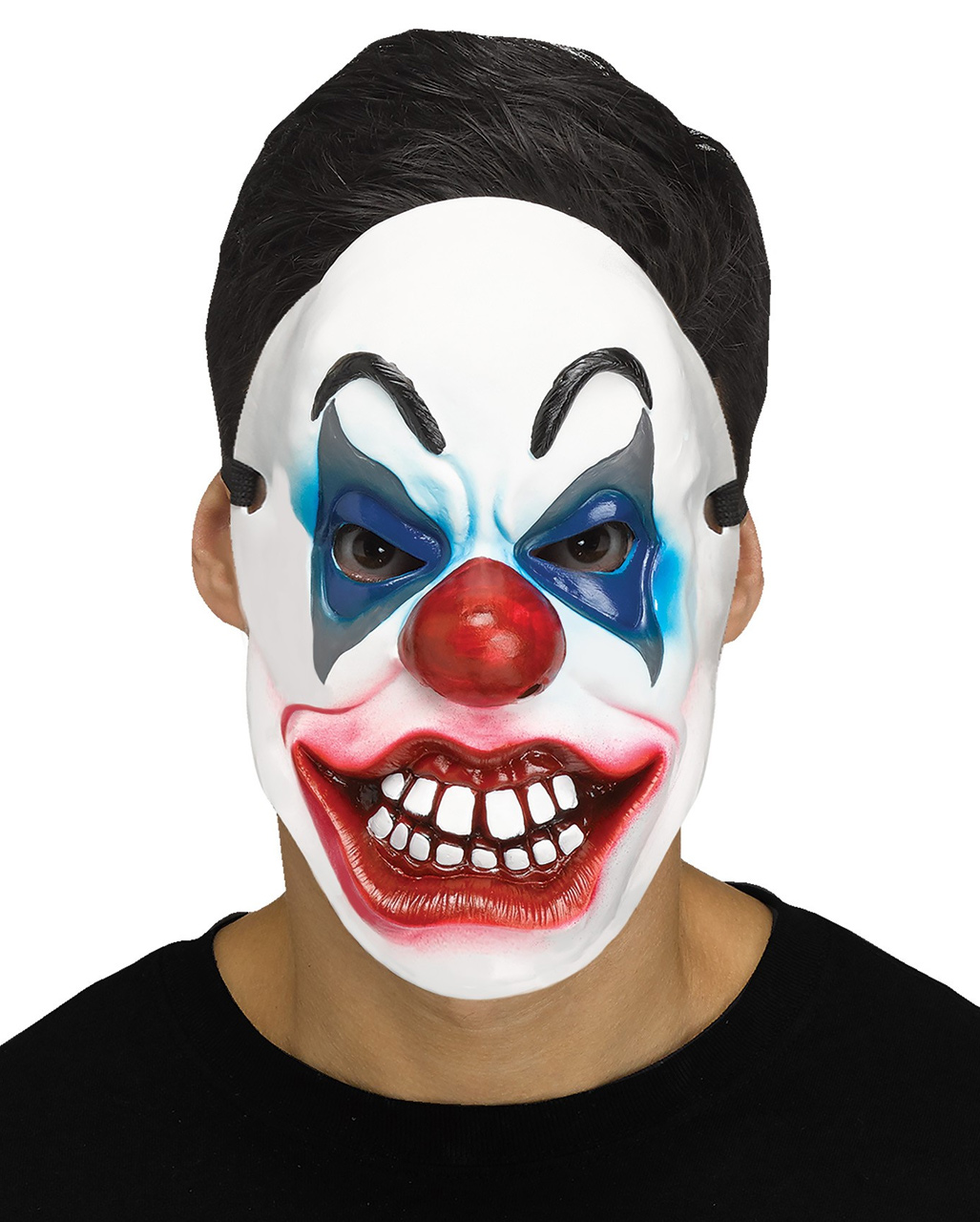 Crazy Clown Halbmaske für Halloween von Horror-Shop.com