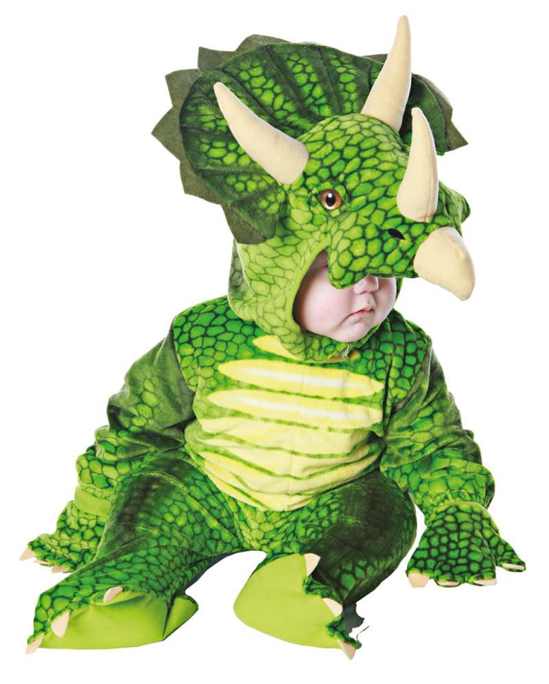 Dreihorn Dino Kleinkinderkostüm Grün Dreihorn Dino Kleinkinderkostüm Grün