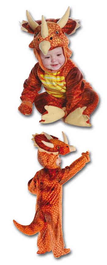 Dreihorn Dinosaurier Kostüm Rot L   Tierkostüme für Kleinkinder von Horror-Shop.com