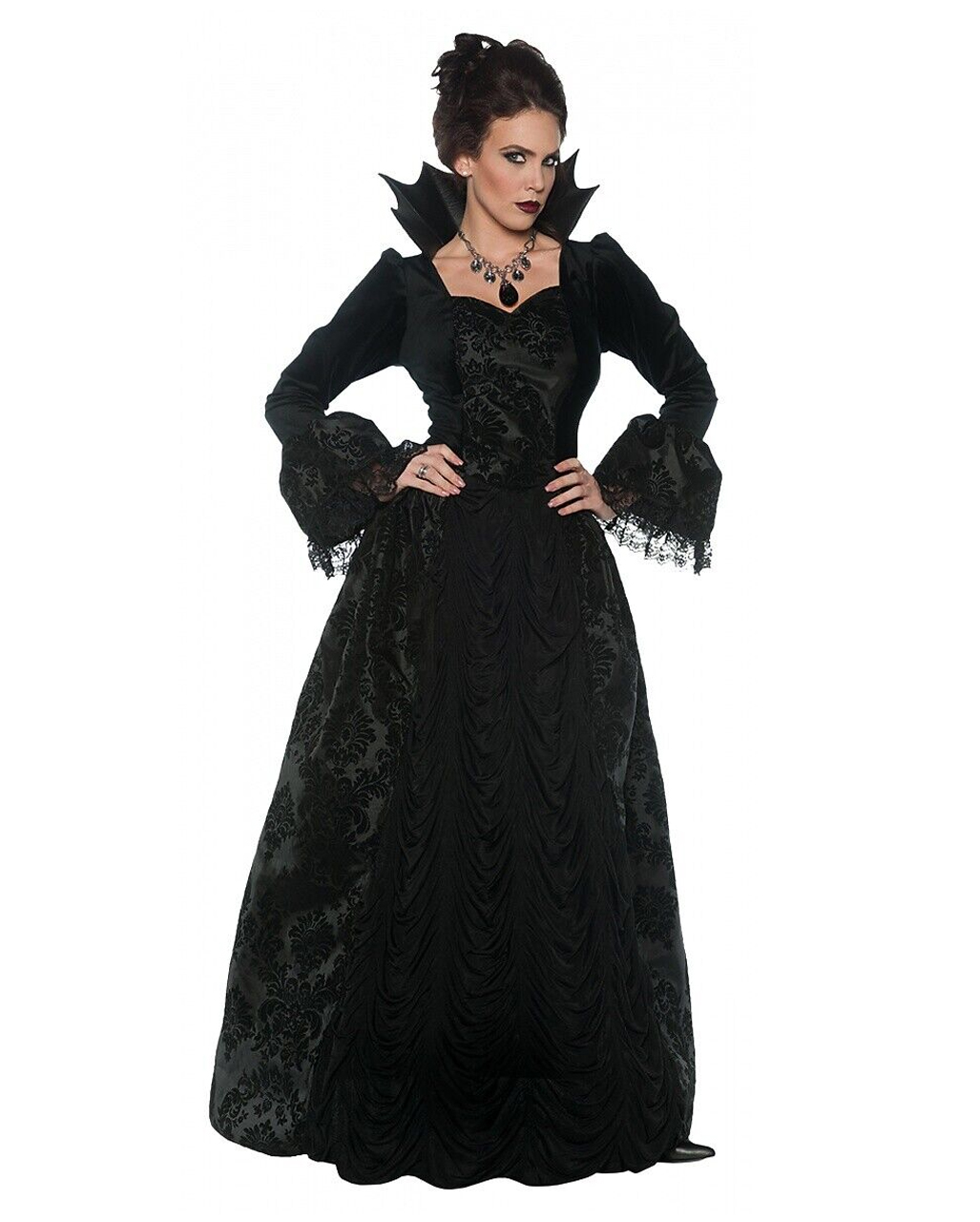 Dunkle Märchenkönigin Kostüm für Halloween S von Horror-Shop.com