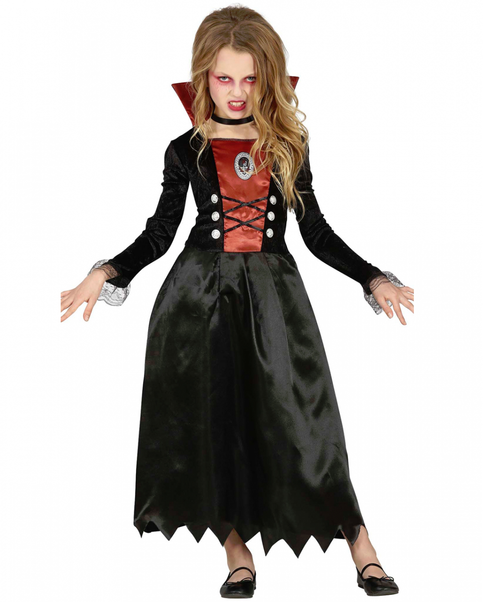 Edles Vampiress Kinderkostüm L (7-9 Jahre)