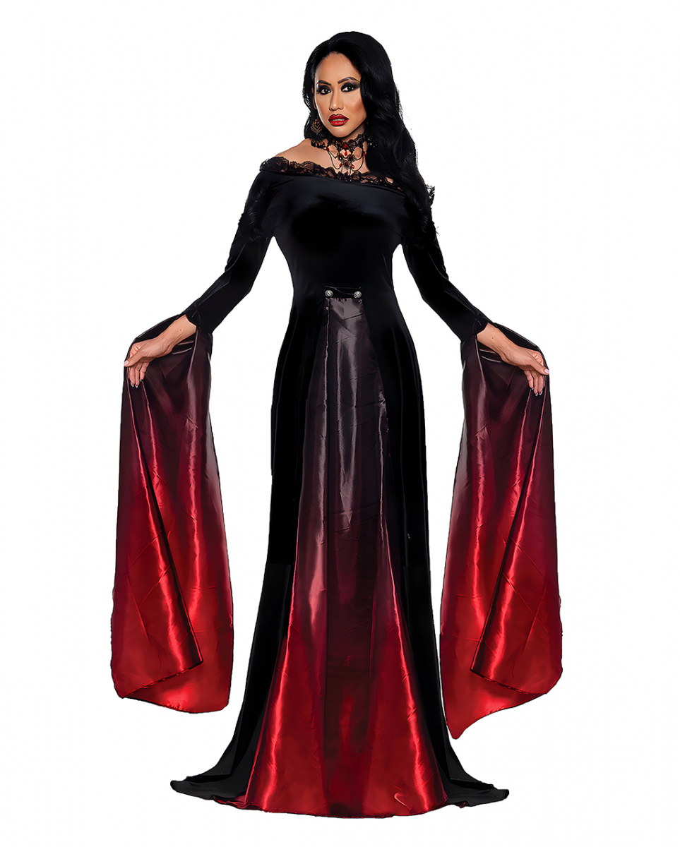 Elegante Vampir Königin Damenkostüm für Halloween XL von Horror-Shop.com