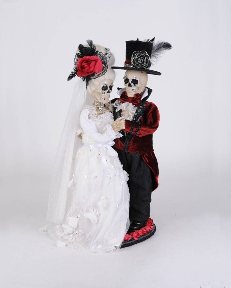 Exquisites Skelett Hochzeitspaar 60cm bestellen von Horror-Shop.com