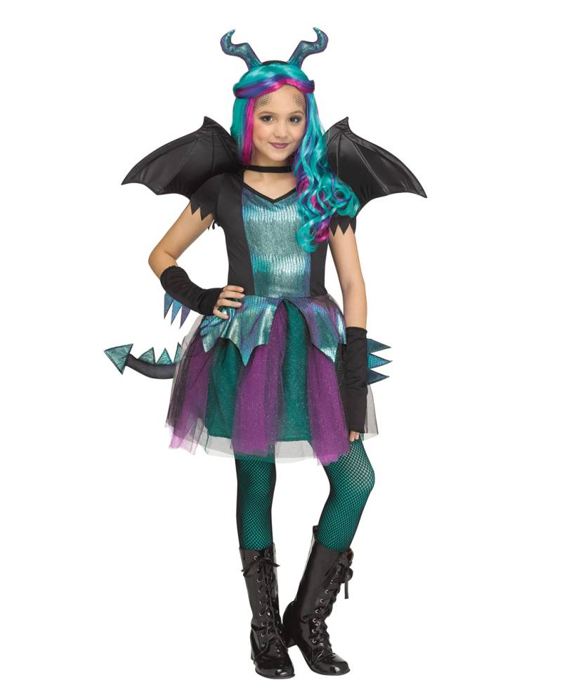 Fantasy Dragon Mädchen Kostüm für Halloween XL von Horror-Shop.com