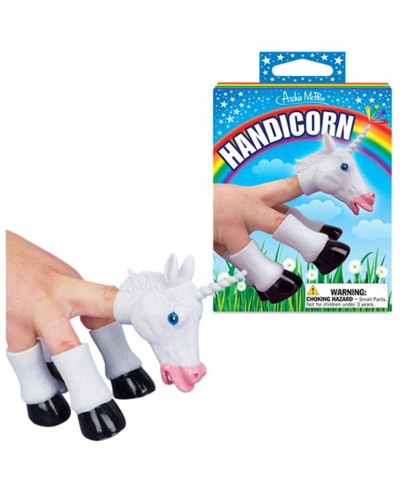 Fingerpuppe Einhorn zum Bespaßen von Horror-Shop.com