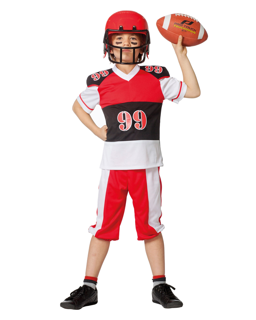Football Spieler Kinder Kostüm für Fasching 128 von Horror-Shop.com