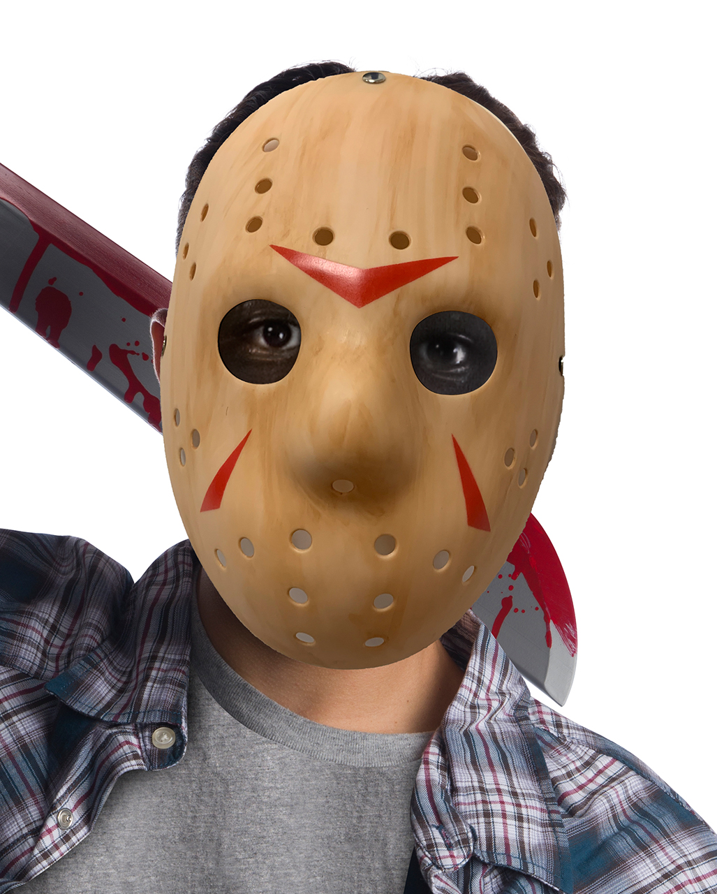 Friday the 13th Jason Voorhees Maske Holzoptik ★ von Horror-Shop.com