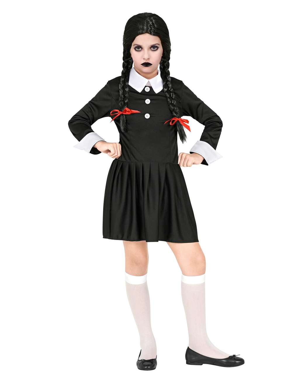 Gothic Family Girl Kinderkostüm für Fasching kaufen L / 11-13 Jahre von Horror-Shop.com