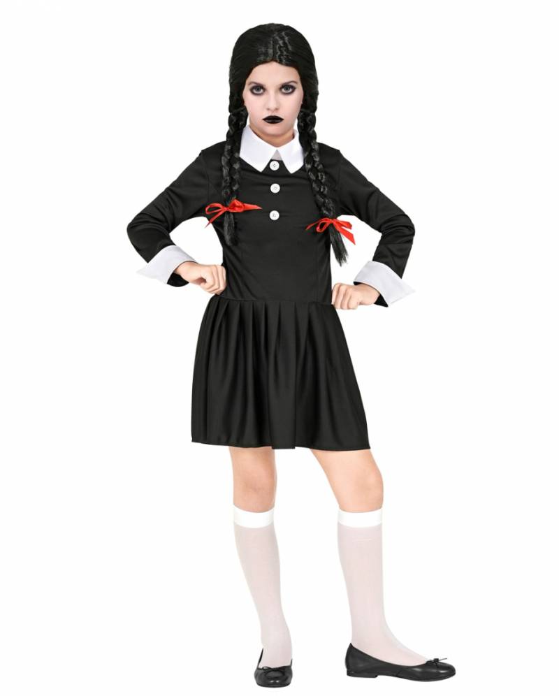 Gothic Family Girl Kinderkostüm für Fasching kaufen S / 5-7 Jahre von Horror-Shop.com