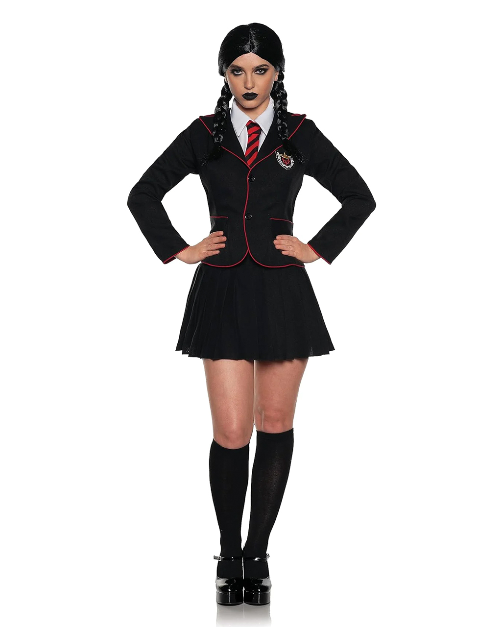 Gothic Schulmädchen Damenkostüm für Halloween S von Horror-Shop.com