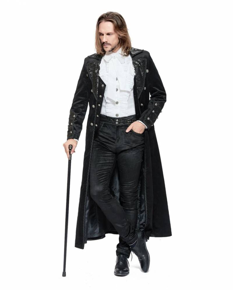 Gothic Vampir Piratenmantel bestellen 2XL-58/60 von Horror-Shop.com