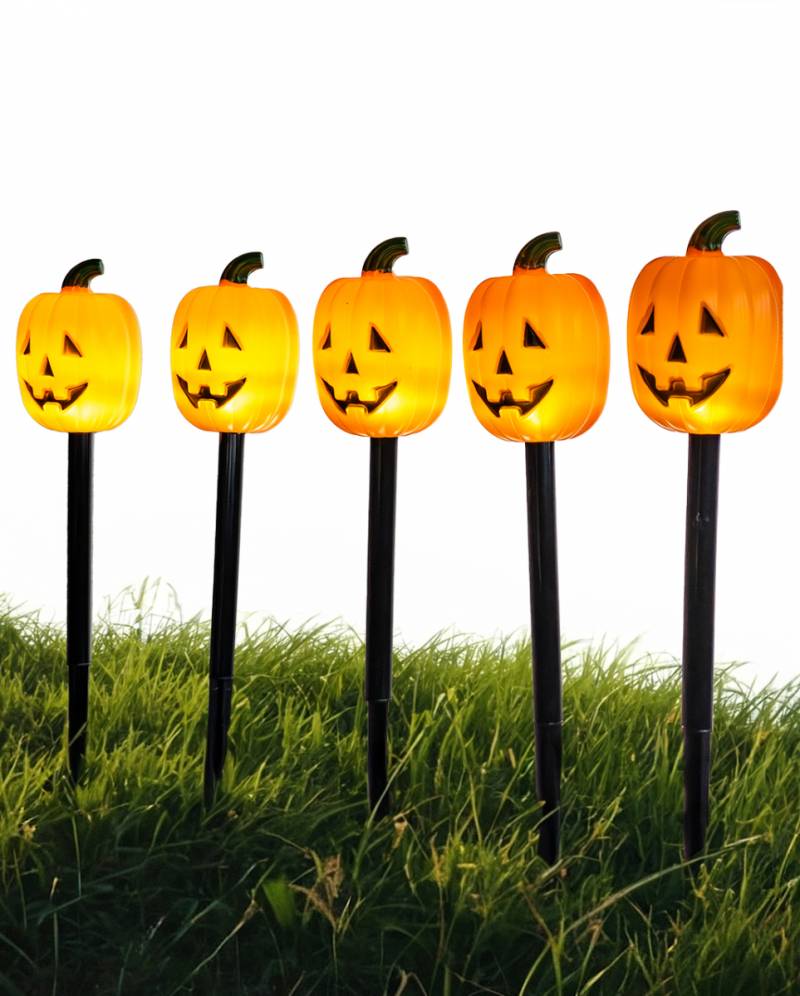 Halloween Kürbis LED Gartenstecker 5 St. Halloween Kürbis LED Gartenstecker 5 St.