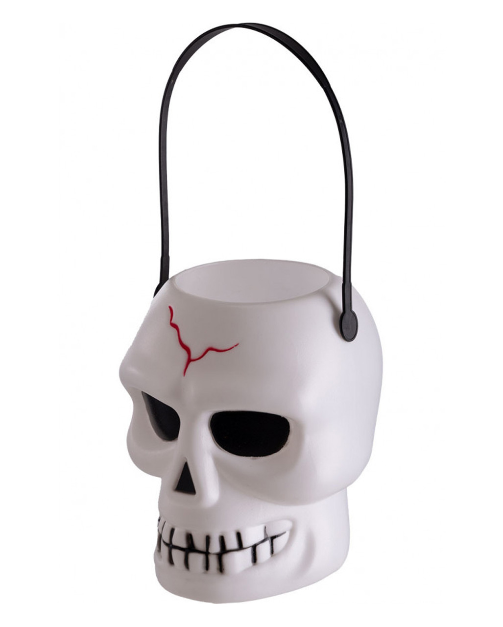 Halloween Totenkopf Eimerchen mit Henkel 16cm ★ von Horror-Shop.com