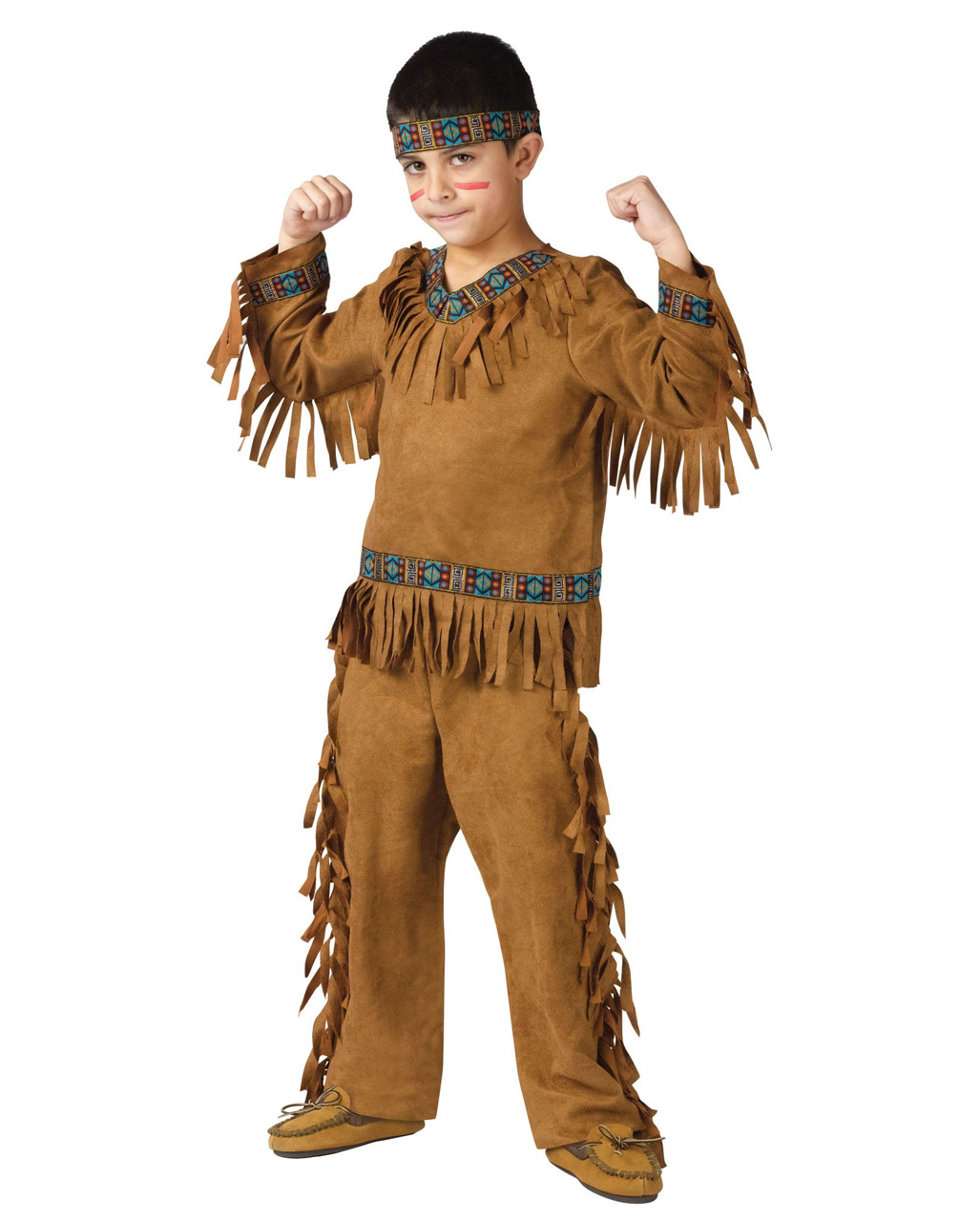 Indianer Kinderkostüm  als Western Kostüm für Kinder L 147-160 von Horror-Shop.com