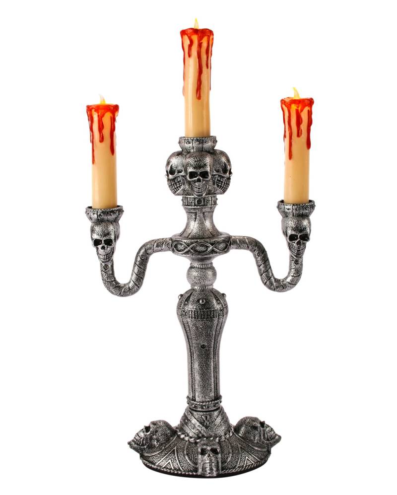 Kerzenständer mit LED Kerzen als Halloween Tischdekoration von Horror-Shop.com