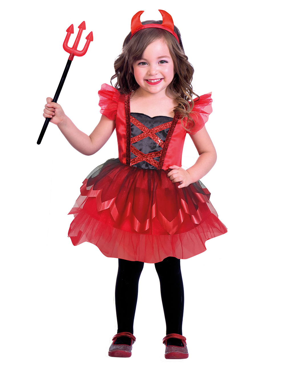 Kleiner Teufel Mädchen Kostüm für  kaufen S / 4-6 Jahre von Horror-Shop.com