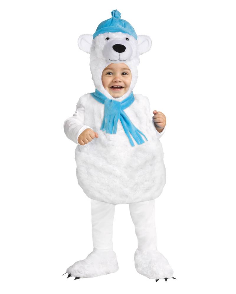 Knuffiger Polar Bär Babykostüm für Halloween SM 18-24 Monate von Horror-Shop.com