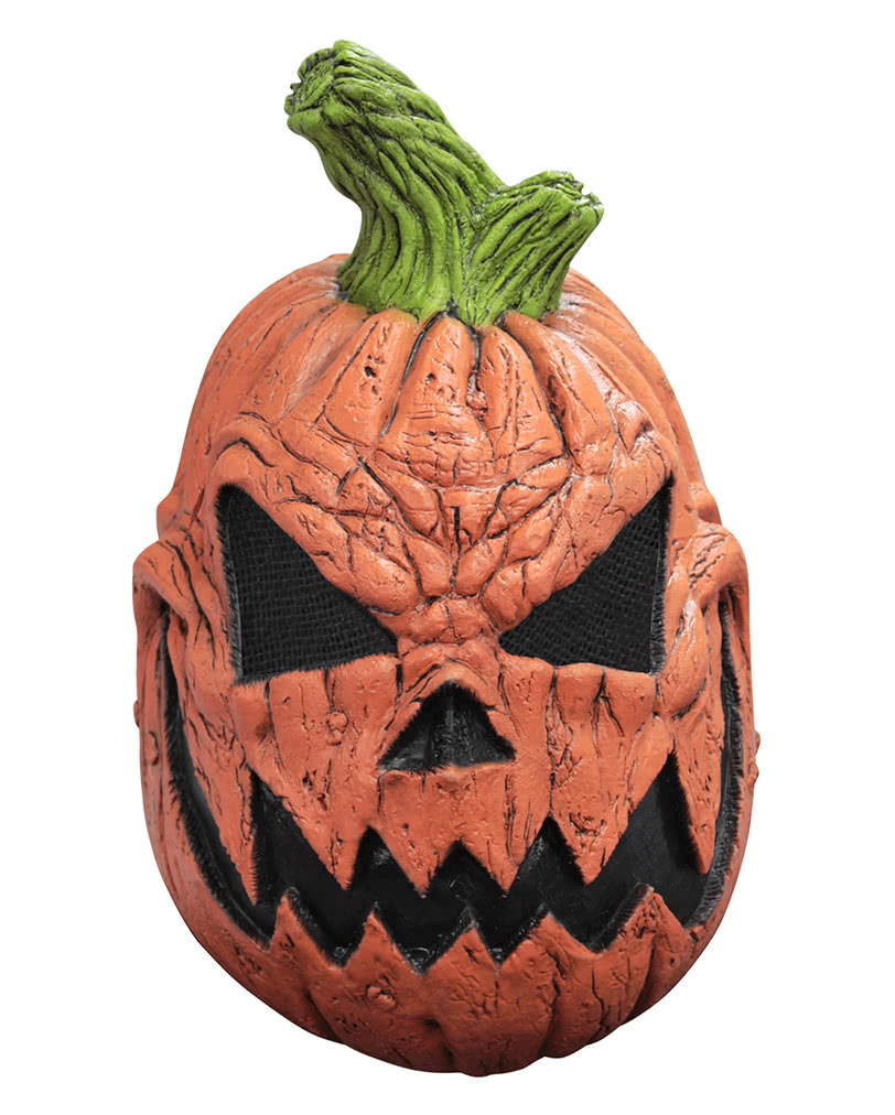 Kürbiskopf Latex Maske  Halloween Vollmaske von Horror-Shop.com