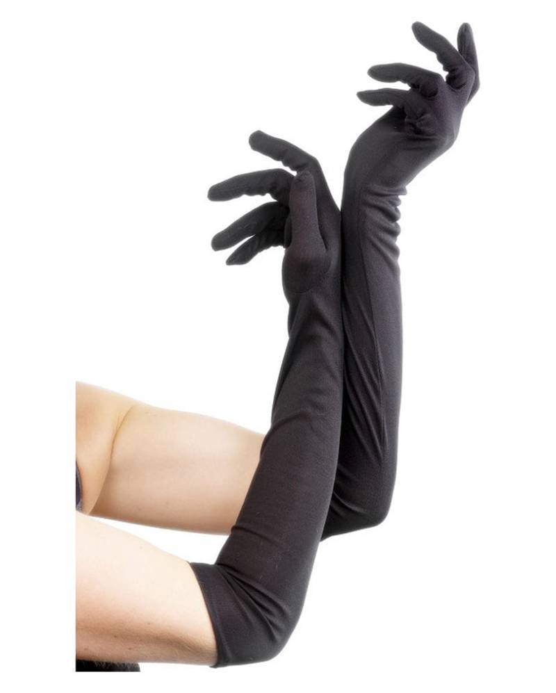 Lange Handschuhe schwarz