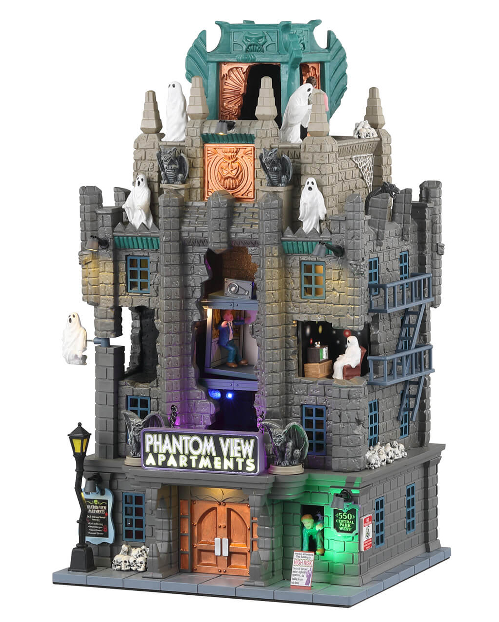 Lemax Spooky Town - Phantom View Apartments ✪ von Horror-Shop.com