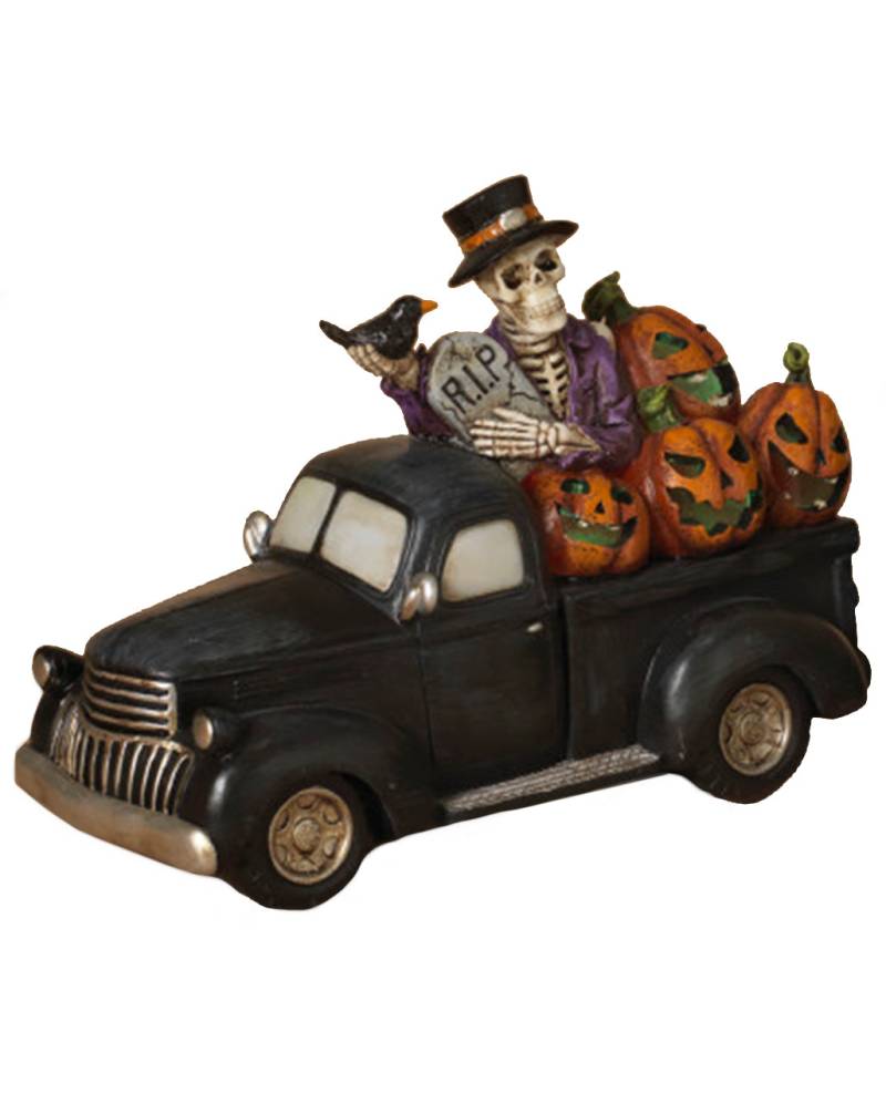 Leuchtender Halloween Pick Up mit Skelett 24cm Leuchtender Halloween Pick Up mit Skelett 24cm