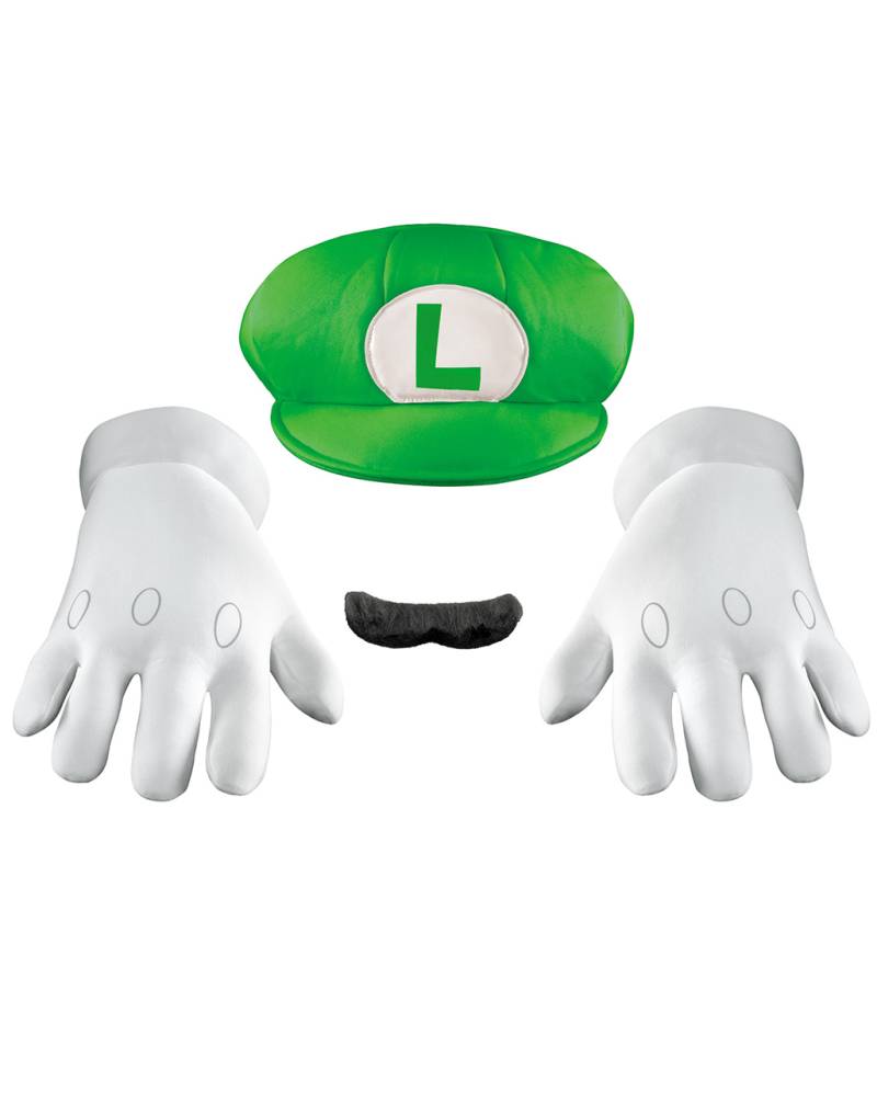 Luigi Accessoire Set für Erwachsene ◆ Kostümzubehör von Horror-Shop.com