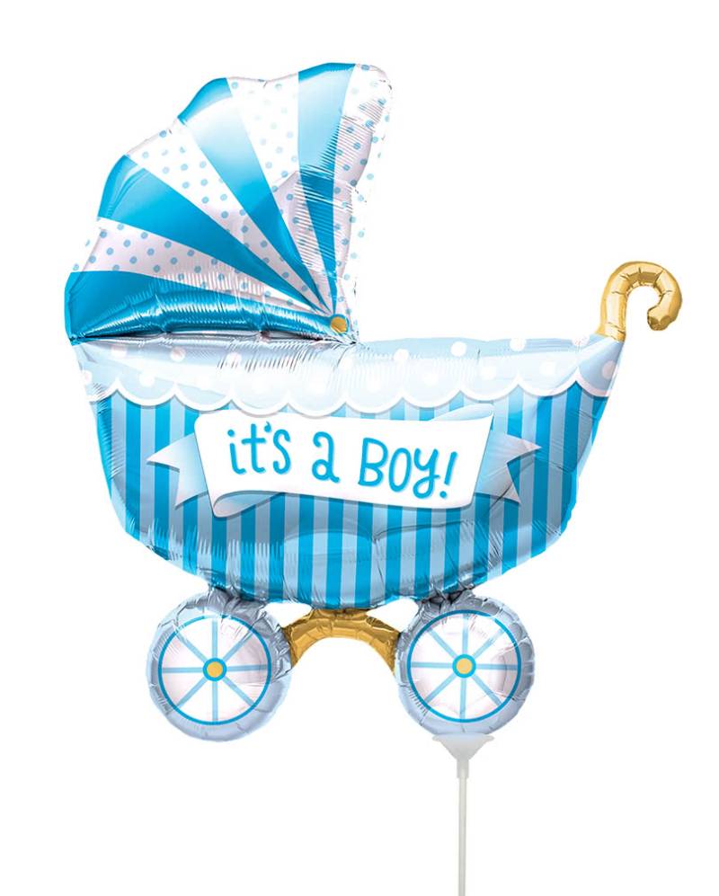 Mini-Folienballon Kinderwagen - It´s A Boy -  Geburtstags Ballon von Horror-Shop.com