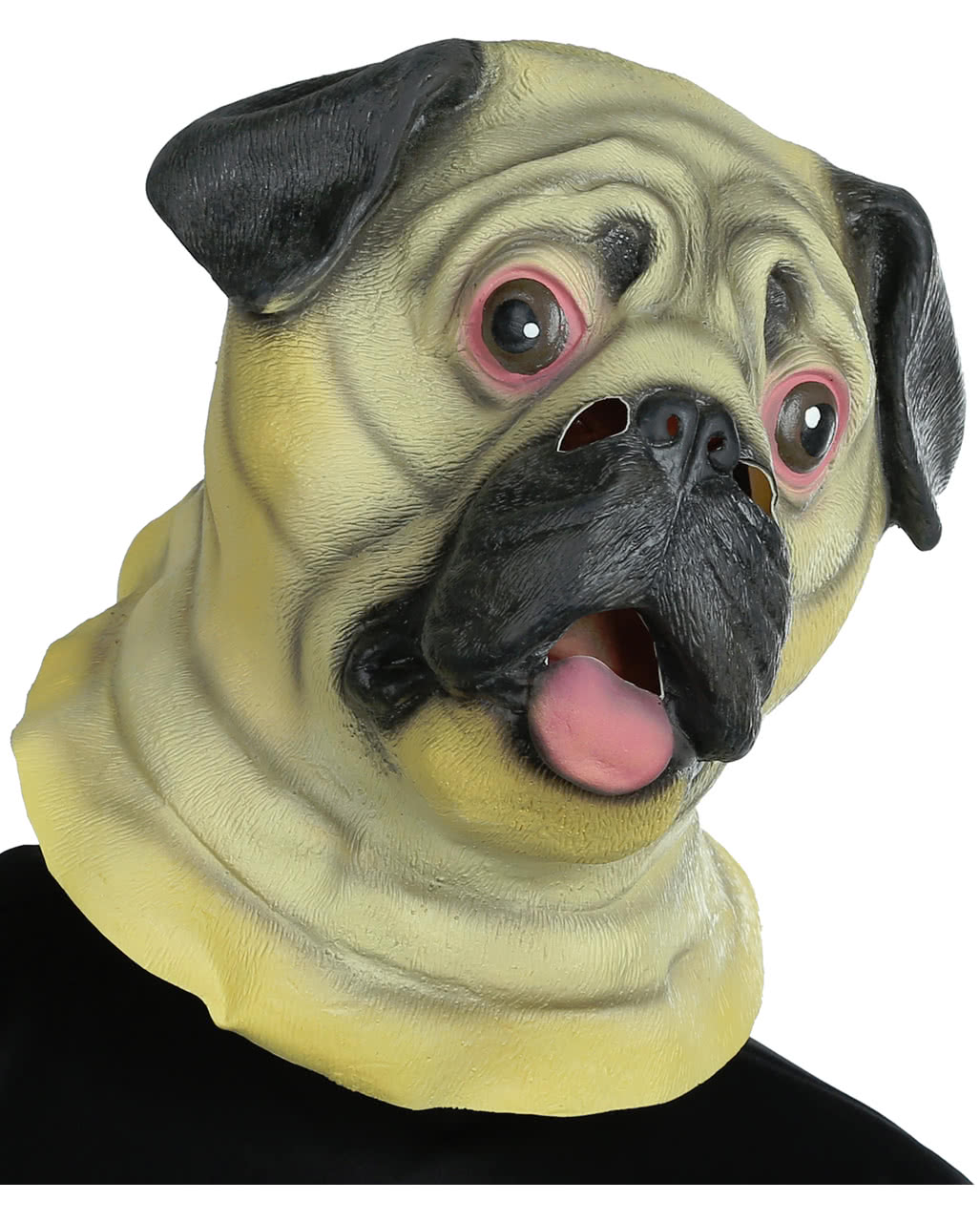 Mops Hunde-Maske  Latexmaske für Halloween von Horror-Shop.com