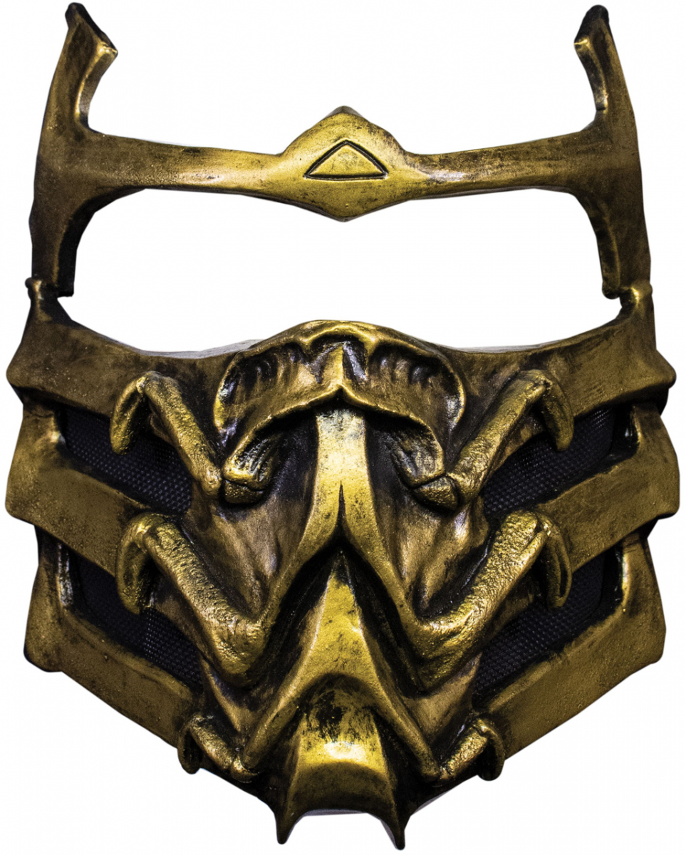 Mortal Kombat Scorpion Maske  Kampfspiel Merch von Horror-Shop.com