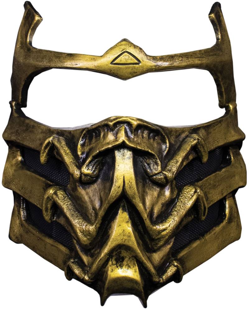 Mortal Kombat Scorpion Maske  Kampfspiel Merch von Horror-Shop.com