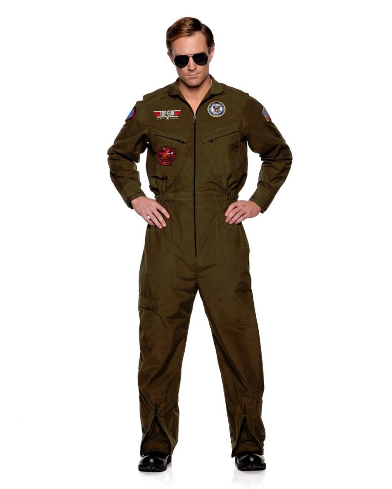 Navy Top Gun Jet Pilot Herren Kostümanzug für Fasching One Size von Horror-Shop.com