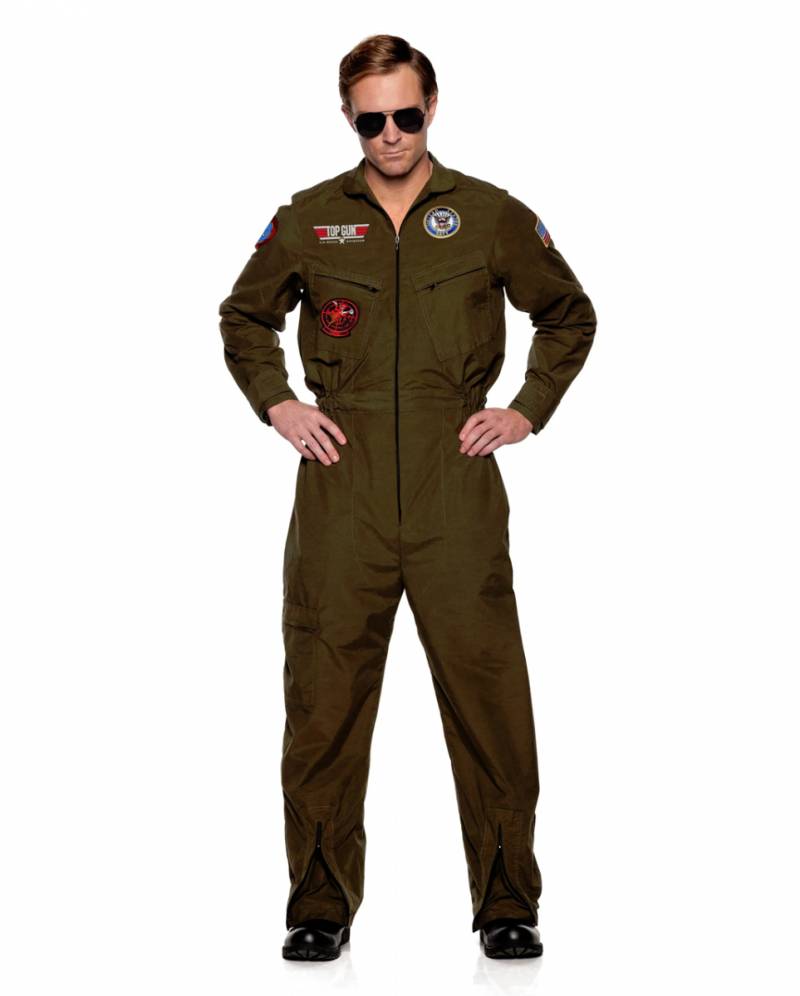 Navy Top Gun Jet Pilot Herren Kostümanzug XXL