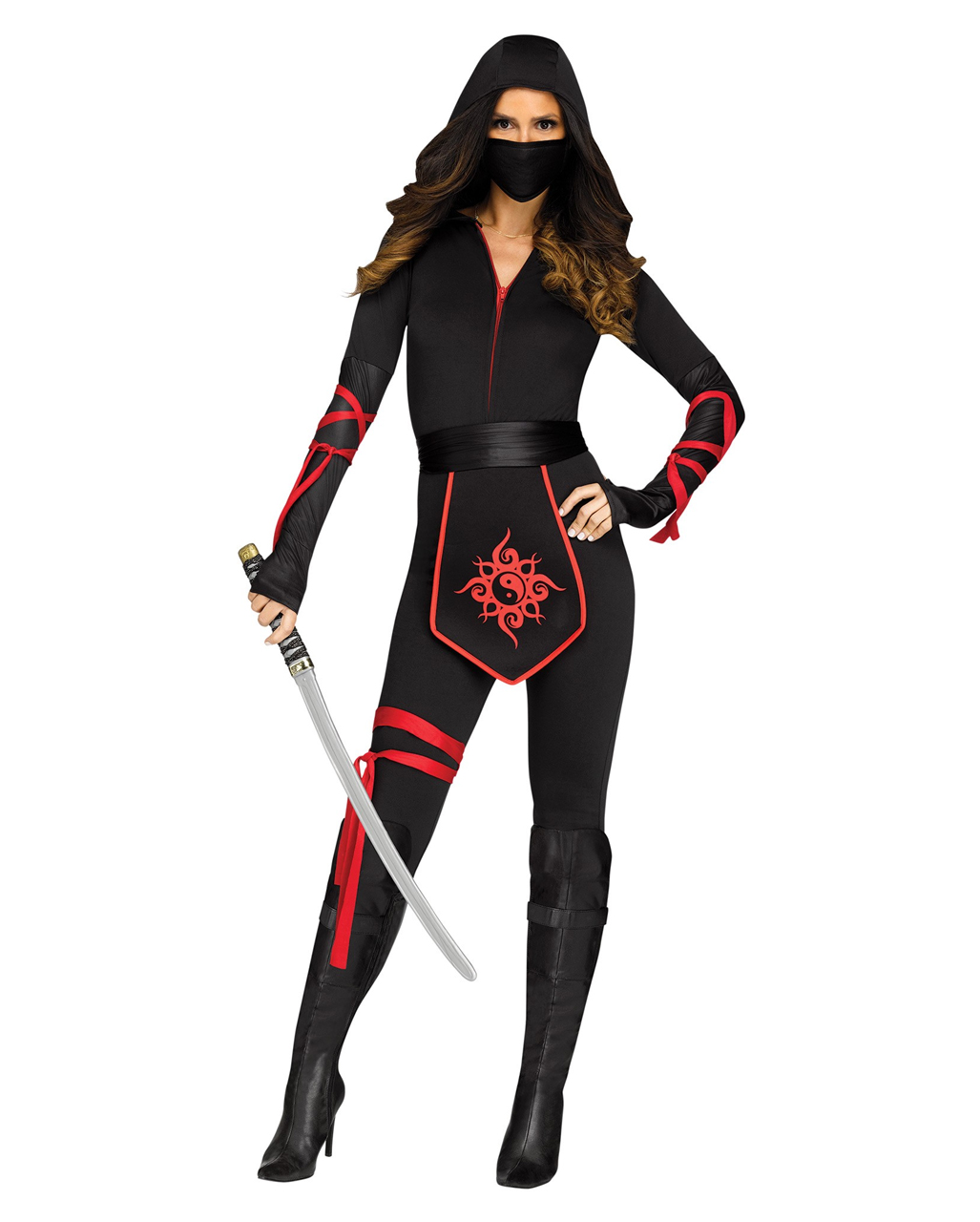 Ninja Warrior Frauenkostüm für Halloween M von Horror-Shop.com